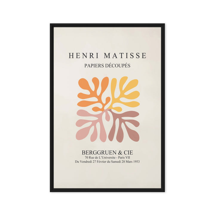 Leinwand - Henri Matisse, Papier Découpés bunte Blätter Henri Matisse Schwarz / 61x91 cm (24″×36″) artlia