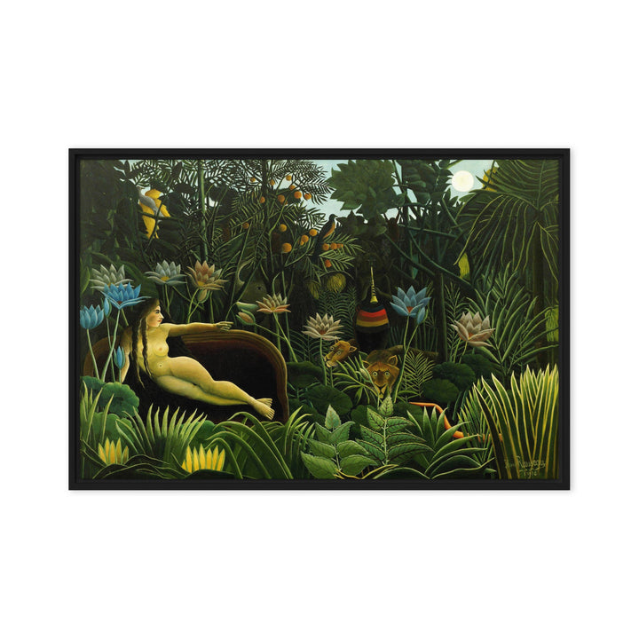 Leinwand - Henri Rousseau, Der Traum Henri Rousseau Schwarz / 61x91 cm (24″×36″) artlia