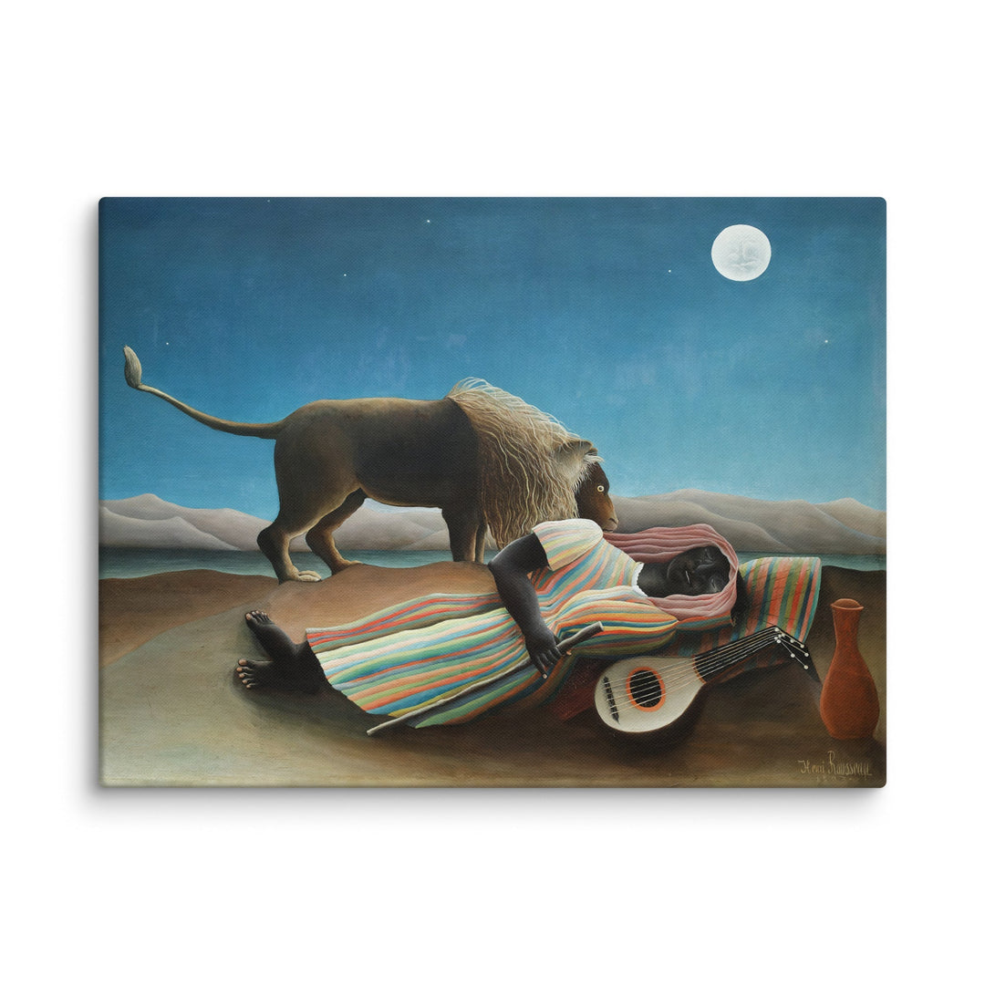 Leinwand - Henri Rousseau, Die schlafende Zigeunerin Henri Rousseau ohne Rahmen / 46x61 cm (18″×24″) artlia