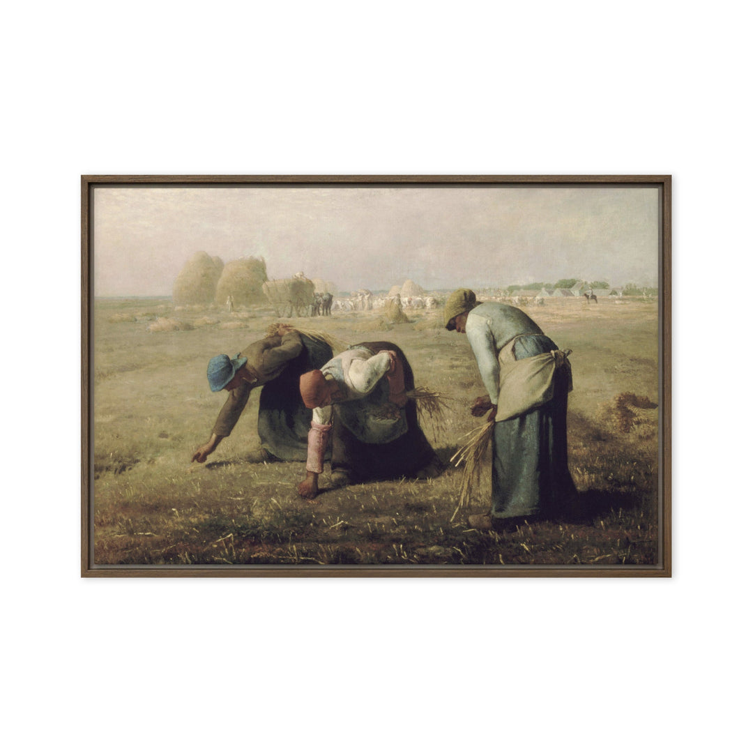 Leinwand - Jean-François Millet, Die Ährenleserinnen Braun / 61x91 cm (24″×36″) artlia