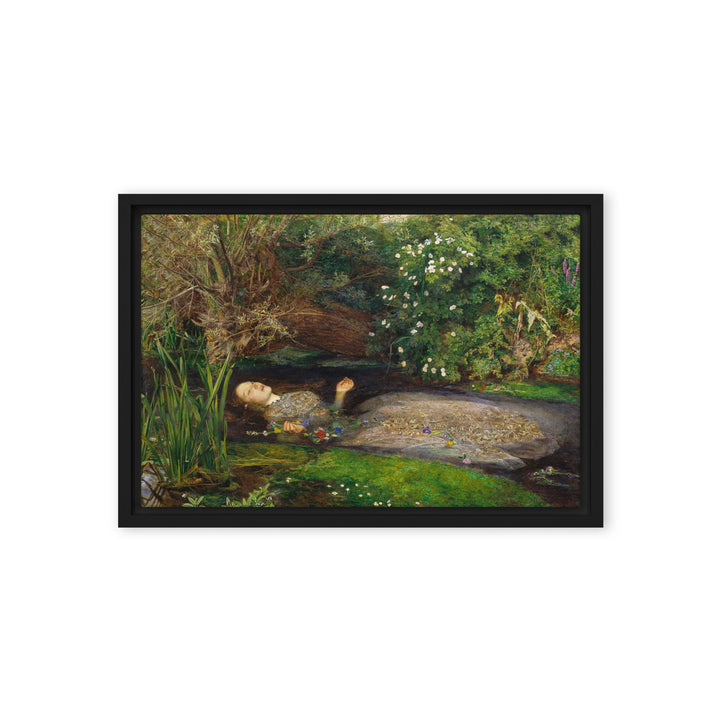 Leinwand - John Everett Millais, Ophelia Schwarz / 31x46 cm (12″×18″) artlia