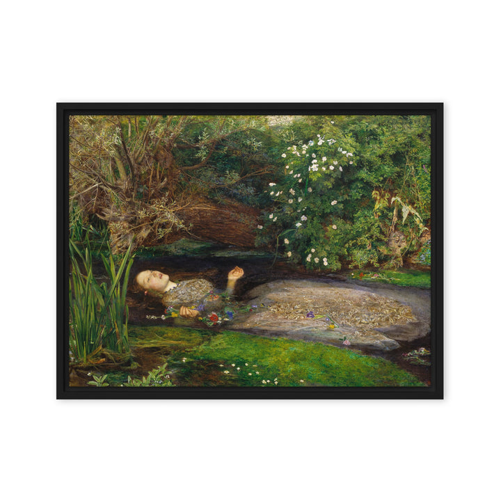 Leinwand - John Everett Millais, Ophelia Schwarz / 46x61 cm (18″×24″) artlia