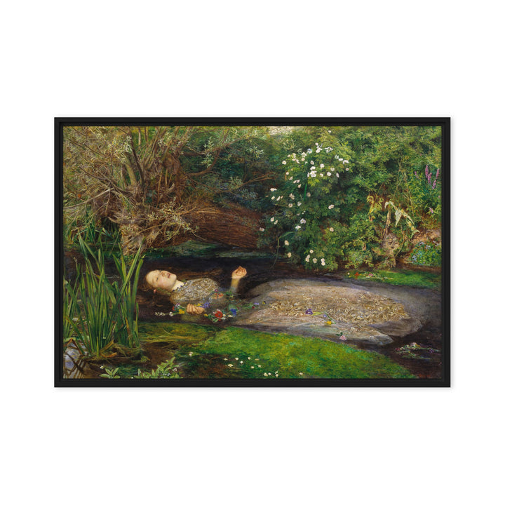 Leinwand - John Everett Millais, Ophelia Schwarz / 51x76 cm (20″×30″) artlia