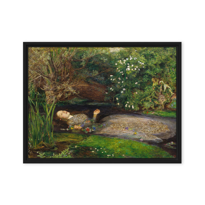 Leinwand - John Everett Millais, Ophelia Schwarz / 61x81 cm (24″×32″) artlia