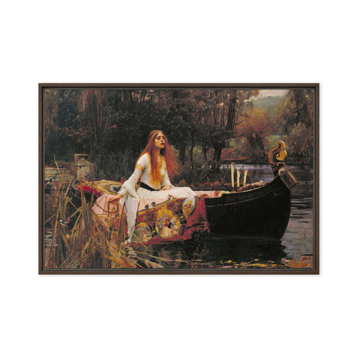 Leinwand - John William Waterhouse, Die Dame von Shalott John William Waterhouse Braun / 61x91 cm (24″×36″) artlia