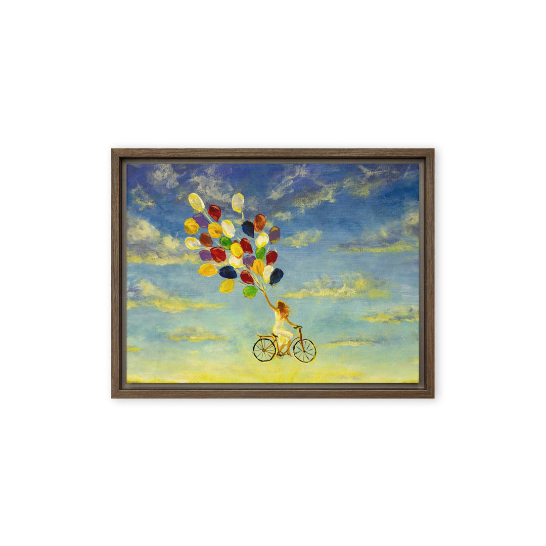 Leinwand - Luftballons am Himmel Kuratoren von artlia Braun / 31x41 cm (12″×16″) artlia