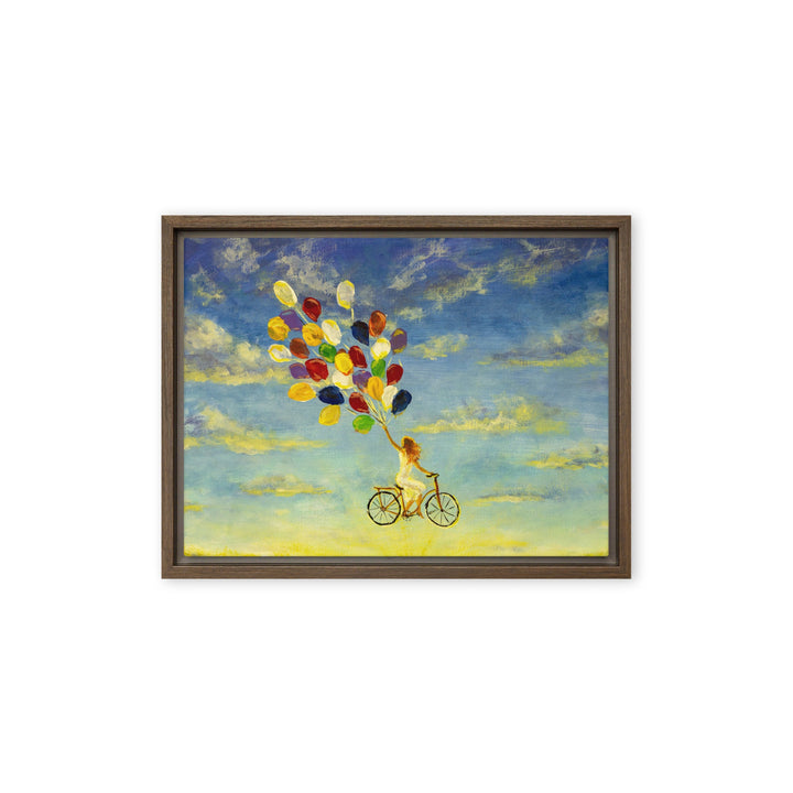 Leinwand - Luftballons am Himmel Kuratoren von artlia Braun / 31x41 cm (12″×16″) artlia