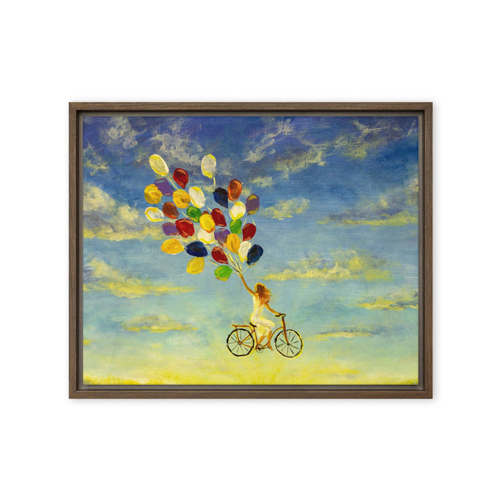 Leinwand - Luftballons am Himmel Kuratoren von artlia Braun / 41x51 cm (16″×20″) artlia