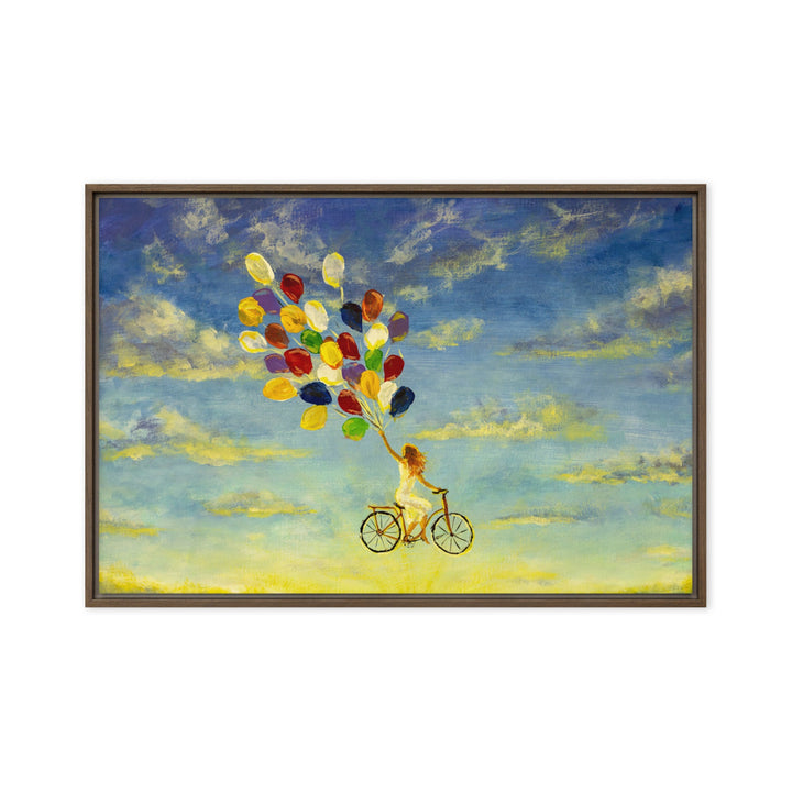 Leinwand - Luftballons am Himmel Kuratoren von artlia Braun / 51x76 cm (20″×30″) artlia