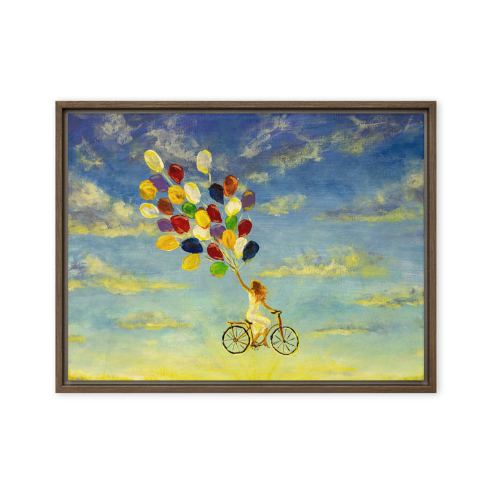 Leinwand - Luftballons am Himmel Kuratoren von artlia Braun / 61x81 cm (24″×32″) artlia