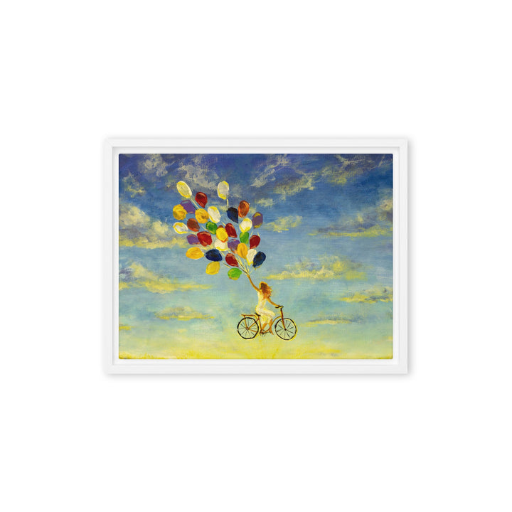 Leinwand - Luftballons am Himmel Kuratoren von artlia Weiß / 31x41 cm (12″×16″) artlia