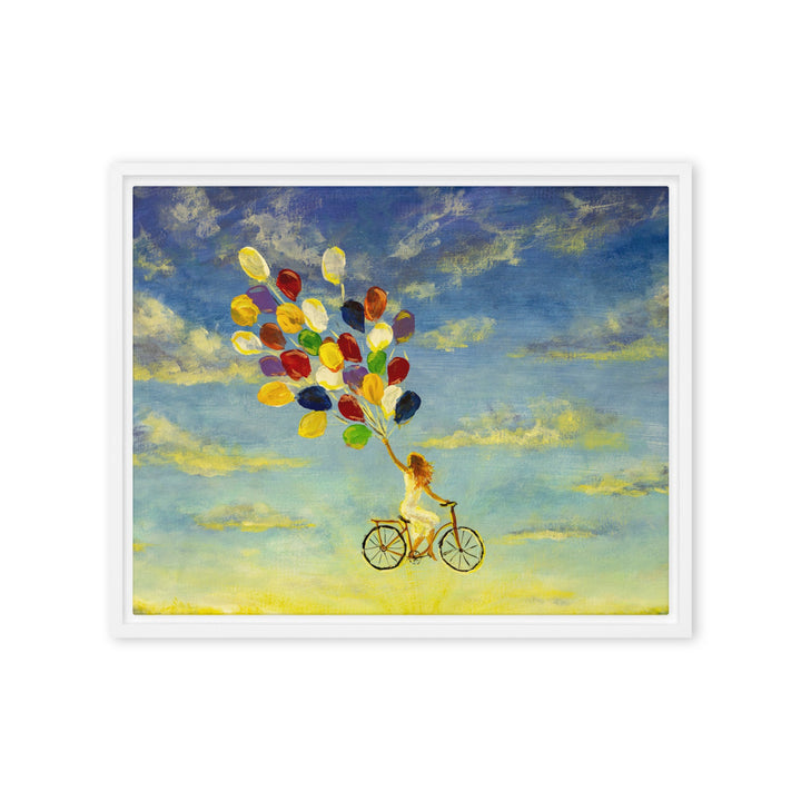 Leinwand - Luftballons am Himmel Kuratoren von artlia Weiß / 41x51 cm (16″×20″) artlia