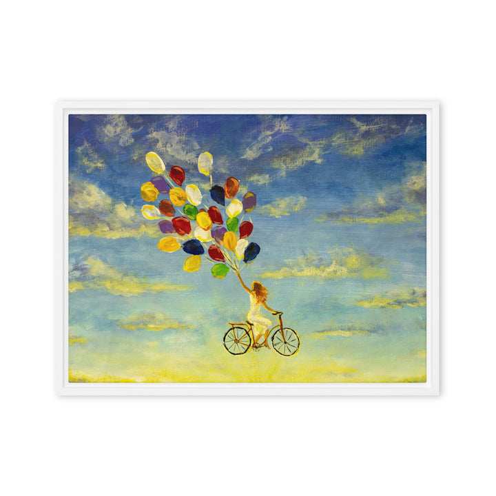 Leinwand - Luftballons am Himmel Kuratoren von artlia Weiß / 46x61 cm (18″×24″) artlia