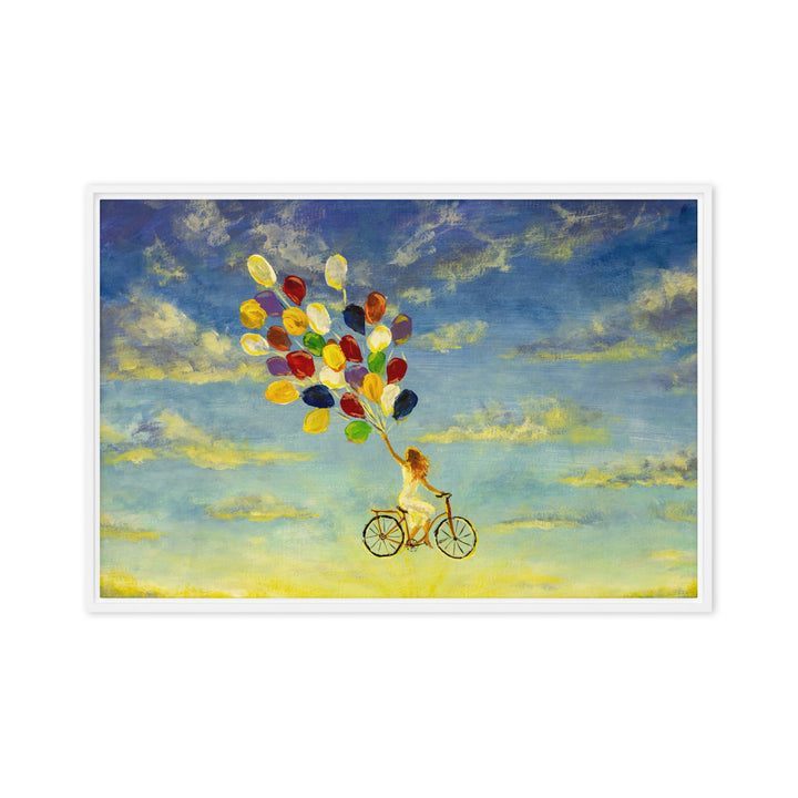 Leinwand - Luftballons am Himmel Kuratoren von artlia Weiß / 51x76 cm (20″×30″) artlia