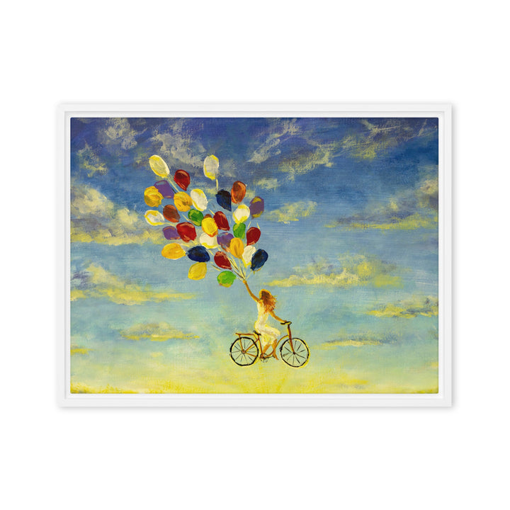 Leinwand - Luftballons am Himmel Kuratoren von artlia Weiß / 61x81 cm (24″×32″) artlia