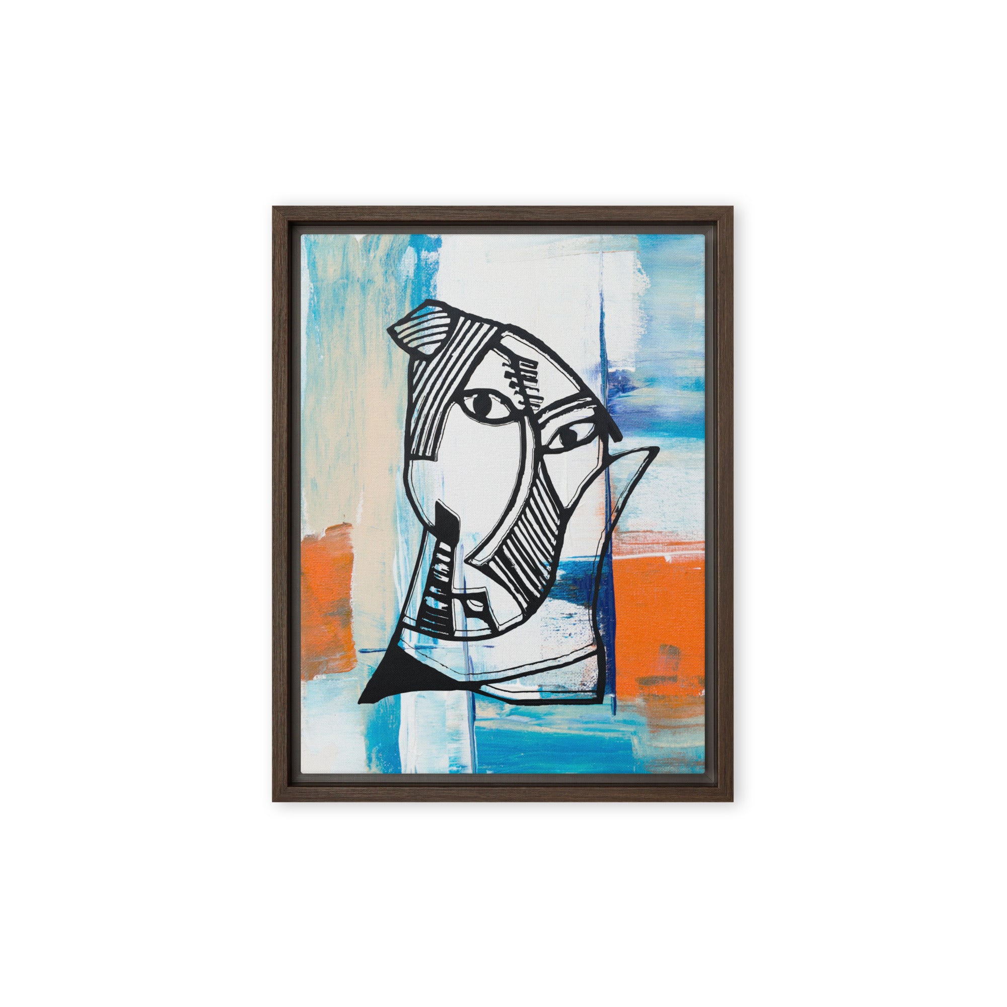 Leinwand - Pablo Picasso, Les Demoiselles d'Avignon in orange – ARTLIA