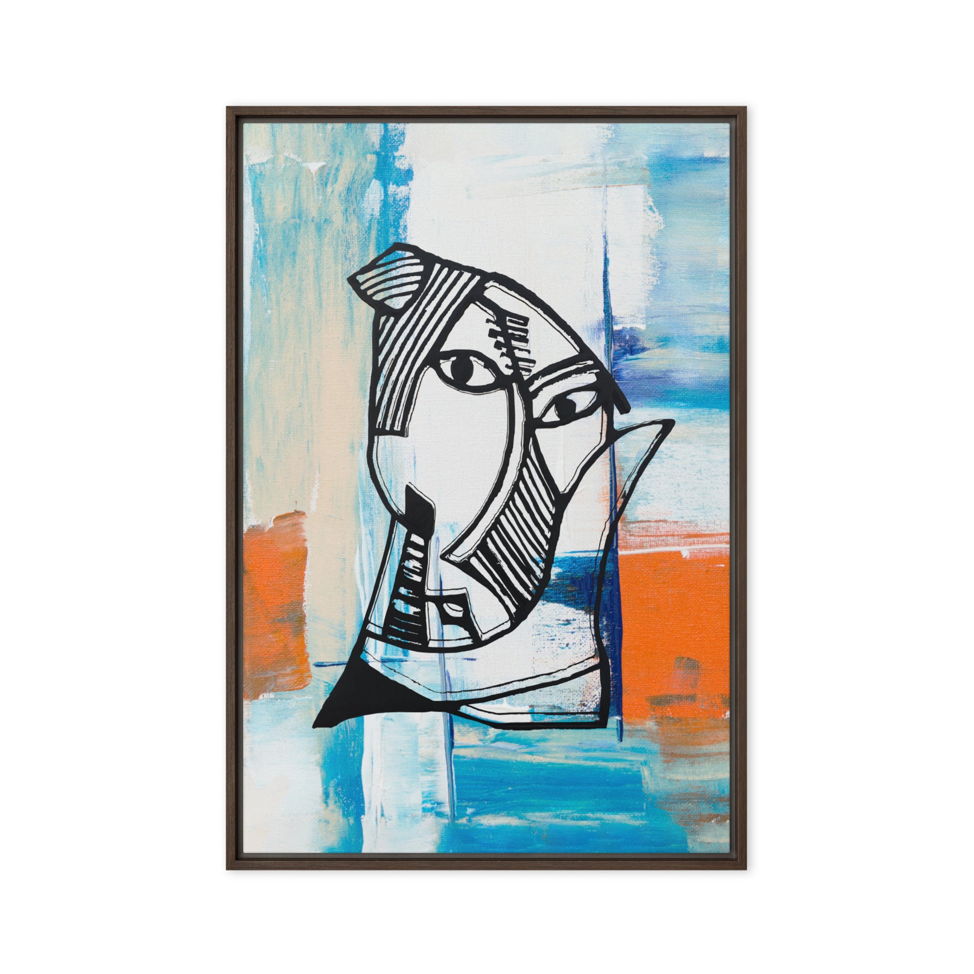 Leinwand - Pablo Picasso, Les Demoiselles d'Avignon in orange – ARTLIA