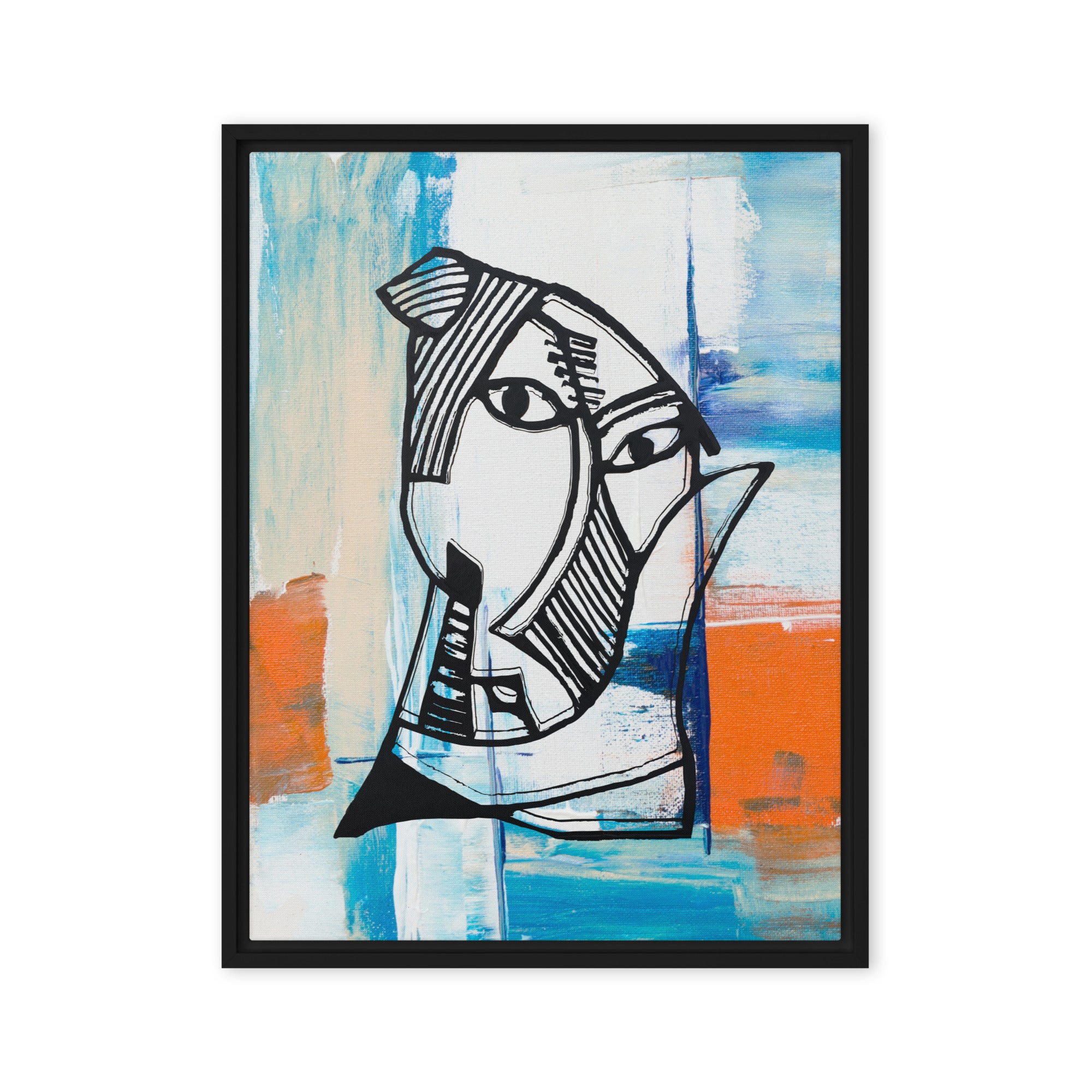 Leinwand - Pablo Picasso, Les Demoiselles d'Avignon in orange – ARTLIA