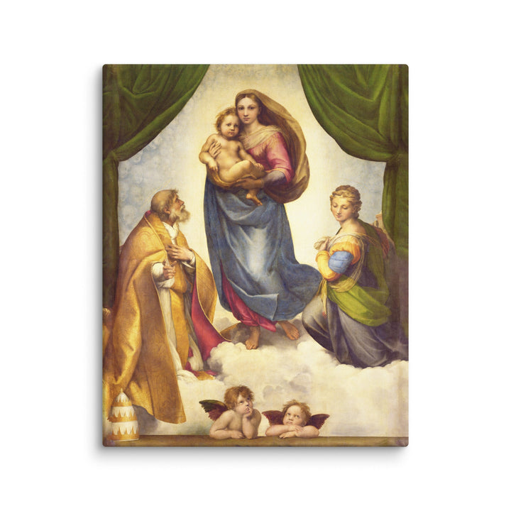 Leinwand - Raffaello Sanzio da Urbino, Die Sixtinische Madonna ohne Rahmen / 41x51 cm (16″×20″) artlia
