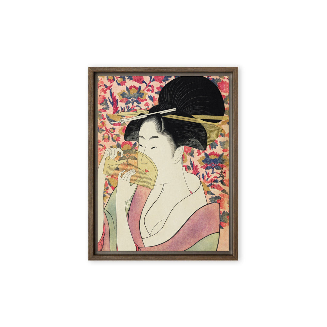 Leinwand - Retro Geisha Braun / 31x41 cm (12″×16″) artlia