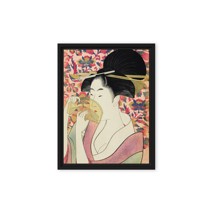 Leinwand - Retro Geisha Schwarz / 31x41 cm (12″×16″) artlia