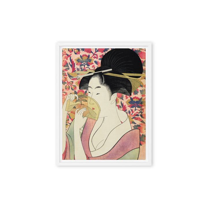 Leinwand - Retro Geisha Weiß / 31x41 cm (12″×16″) artlia