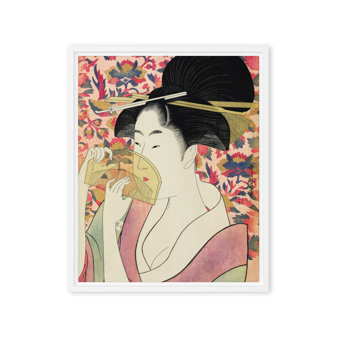 Leinwand - Retro Geisha Weiß / 41x51 cm (16″×20″) artlia