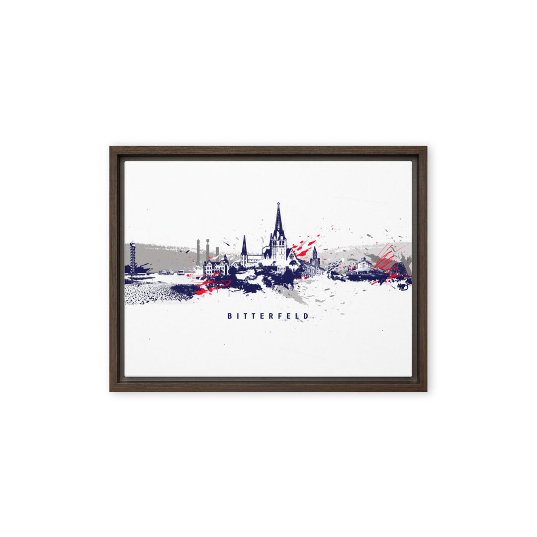 Leinwand - Skyline Bitterfeld Marko Kurth Braun / 31x41 cm (12″×16″) artlia