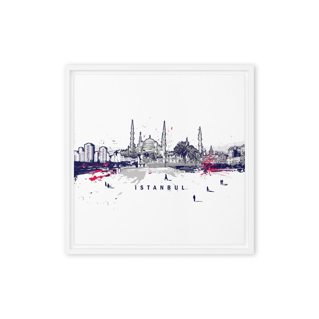 Leinwand - Skyline Istanbul Marko Kurth Weiß / 41x41 cm (16″×16″) artlia