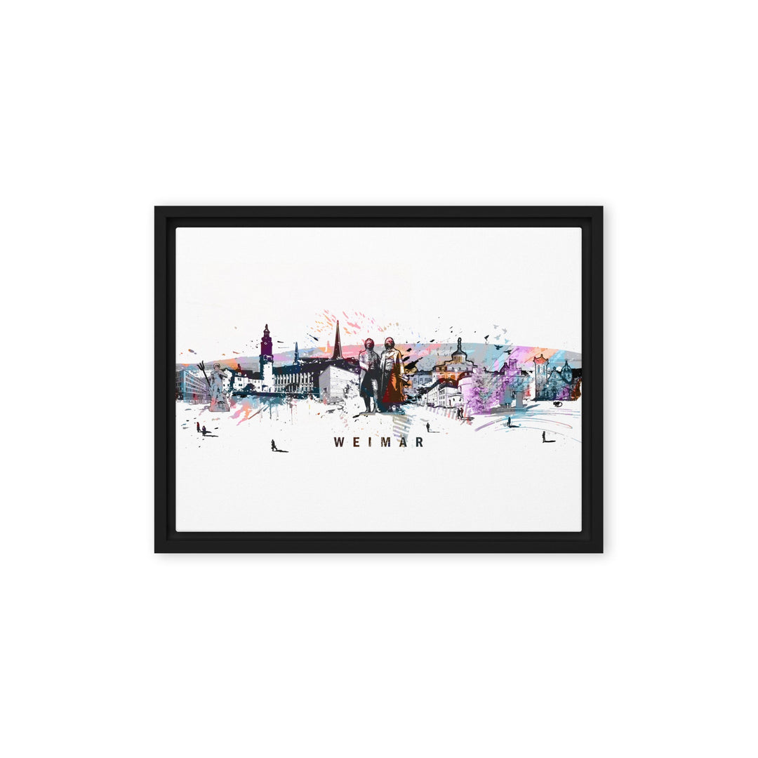 Leinwand - Skyline Weimar Marko Kurth Schwarz / 31x41 cm (12″×16″) artlia