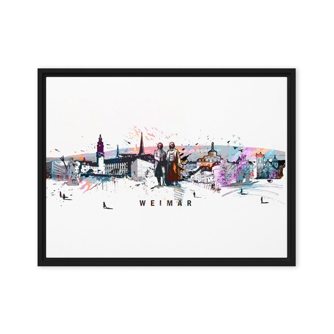 Leinwand - Skyline Weimar Marko Kurth Schwarz / 46x61 cm (18″×24″) artlia