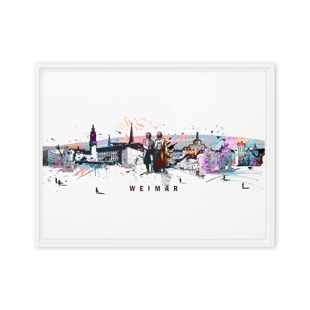 Leinwand - Skyline Weimar Marko Kurth Weiß / 46x61 cm (18″×24″) artlia