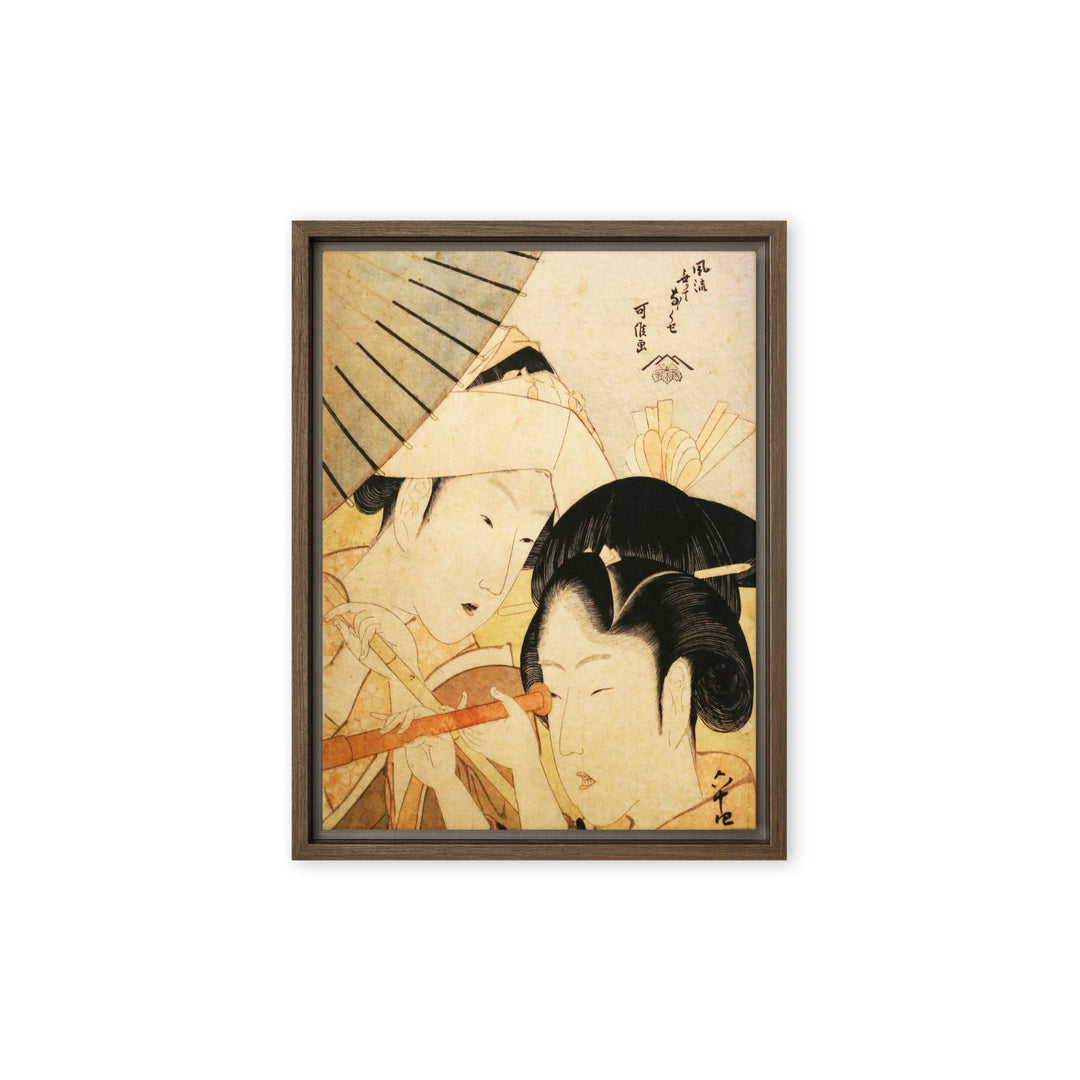 Leinwand - Teleskop Hokusai Braun / 31x41 cm (12″×16″) artlia