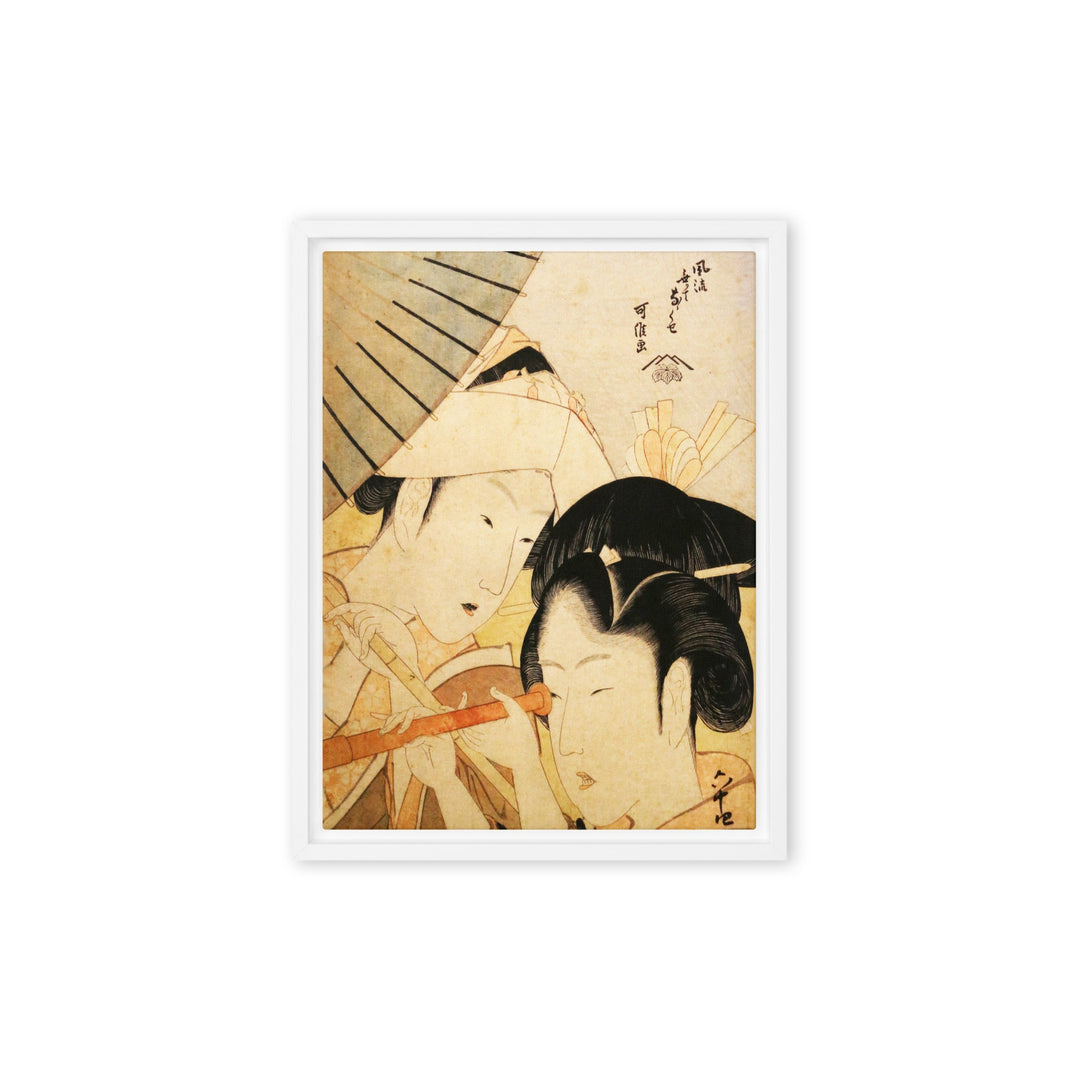 Leinwand - Teleskop Hokusai Weiß / 31x41 cm (12″×16″) artlia