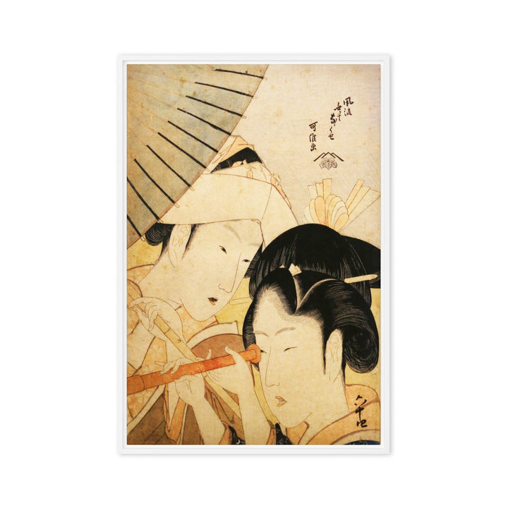 Leinwand - Teleskop Hokusai Weiß / 61x91 cm (24″×36″) artlia
