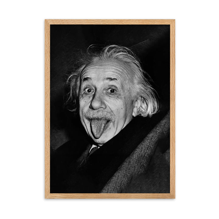 Poster - Albert Einstein Zunge Arthur Sasse Oak / 50×70 cm artlia