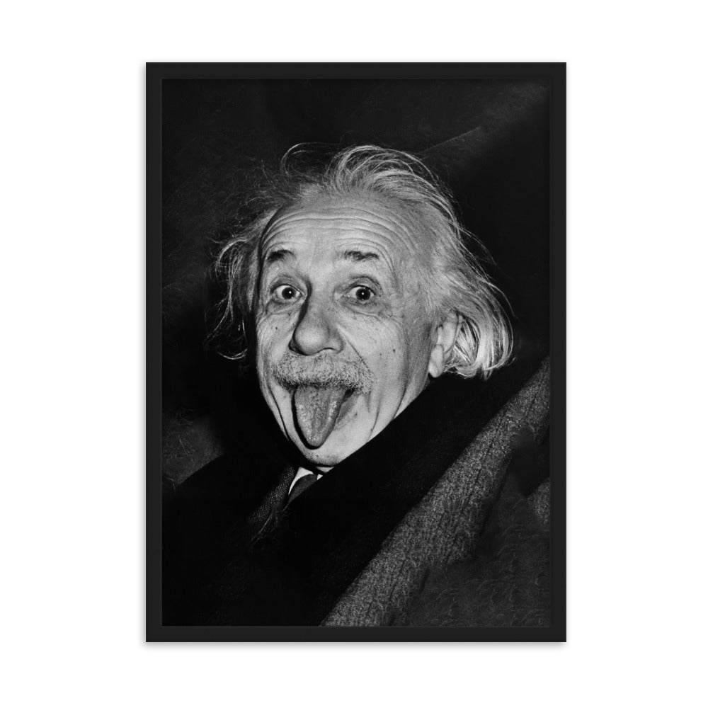 Poster - Albert Einstein Zunge Arthur Sasse Schwarz / 50×70 cm artlia