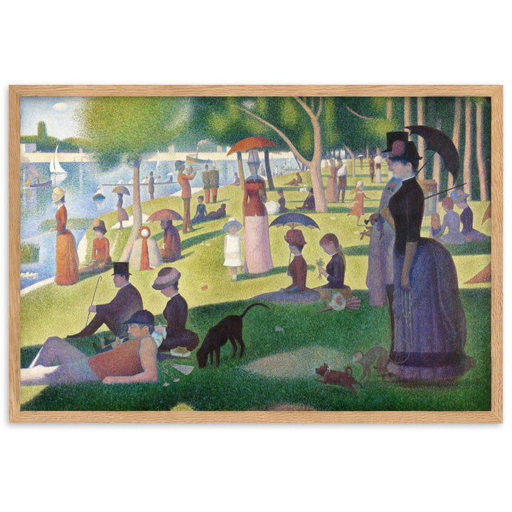 Poster - Ein Sonntagnachmittag auf der Insel La Grande Jatte Georges Seurat Oak / 61×91 cm artlia