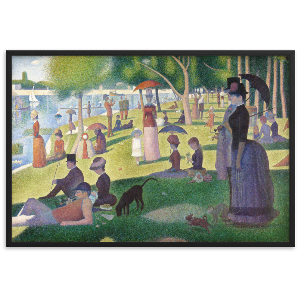 Poster - Ein Sonntagnachmittag auf der Insel La Grande Jatte Georges Seurat Schwarz / 61×91 cm artlia