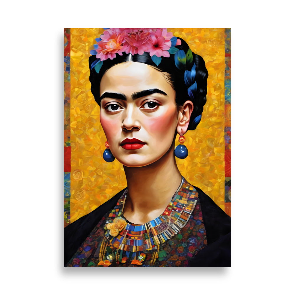 Poster - Frida Kahlo in the style of Gustav Klimt Kuratoren von artlia ohne Rahmen / 21×30 cm artlia