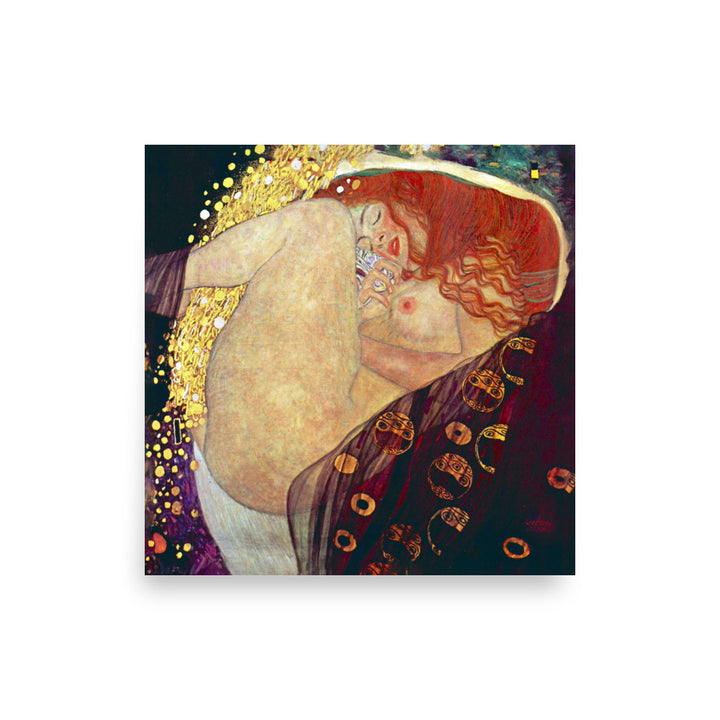 Poster - Gustav Klimt, Danae Gustav Klimt ohne Rahmen / 25x25 cm (10″×10″) artlia