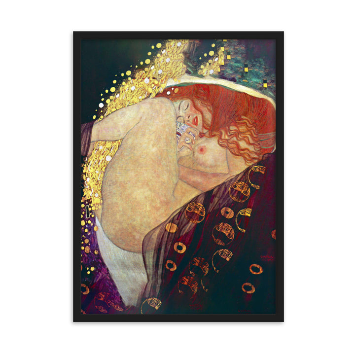 Poster - Gustav Klimt, Danae Gustav Klimt Schwarz / 50×70 cm (20"x28") artlia