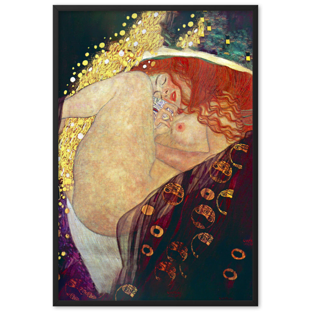 Poster - Gustav Klimt, Danae Gustav Klimt Schwarz / 61×91 cm (24"x36") artlia