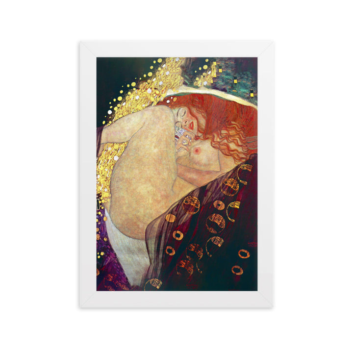 Poster - Gustav Klimt, Danae Gustav Klimt Weiß / 21×30 cm (8"x12") artlia
