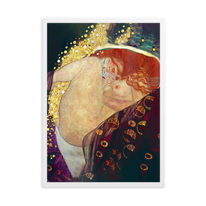 Poster - Gustav Klimt, Danae Gustav Klimt Weiß / 50×70 cm (20"x28") artlia
