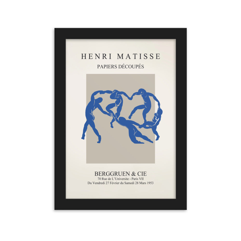 Poster - Henri Matisse, Papier Découpés blauer Tanz Henri Matisse Schwarz / 21×30 cm artlia