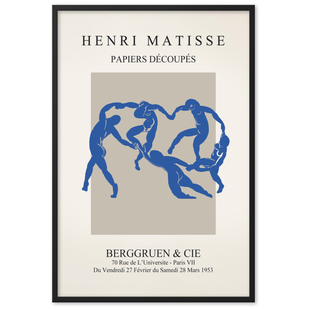 Poster - Henri Matisse, Papier Découpés blauer Tanz Henri Matisse Schwarz / 61×91 cm artlia