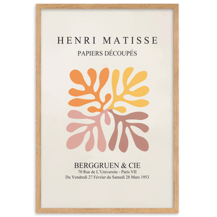 Poster - Henri Matisse, Papier Découpés bunte Blätter Henri Matisse Oak / 61×91 cm artlia