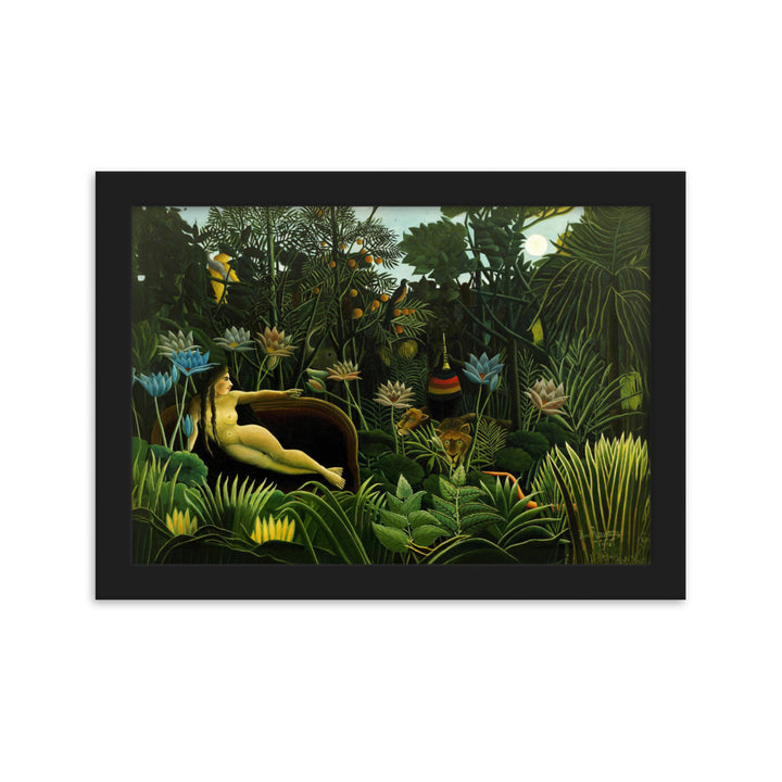 Poster - Henri Rousseau, Der Traum Henri Rousseau Schwarz / 21×30 cm artlia