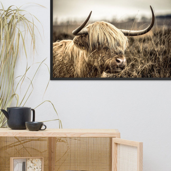 Poster - Highland Cattle Retro Kuratoren von artlia artlia
